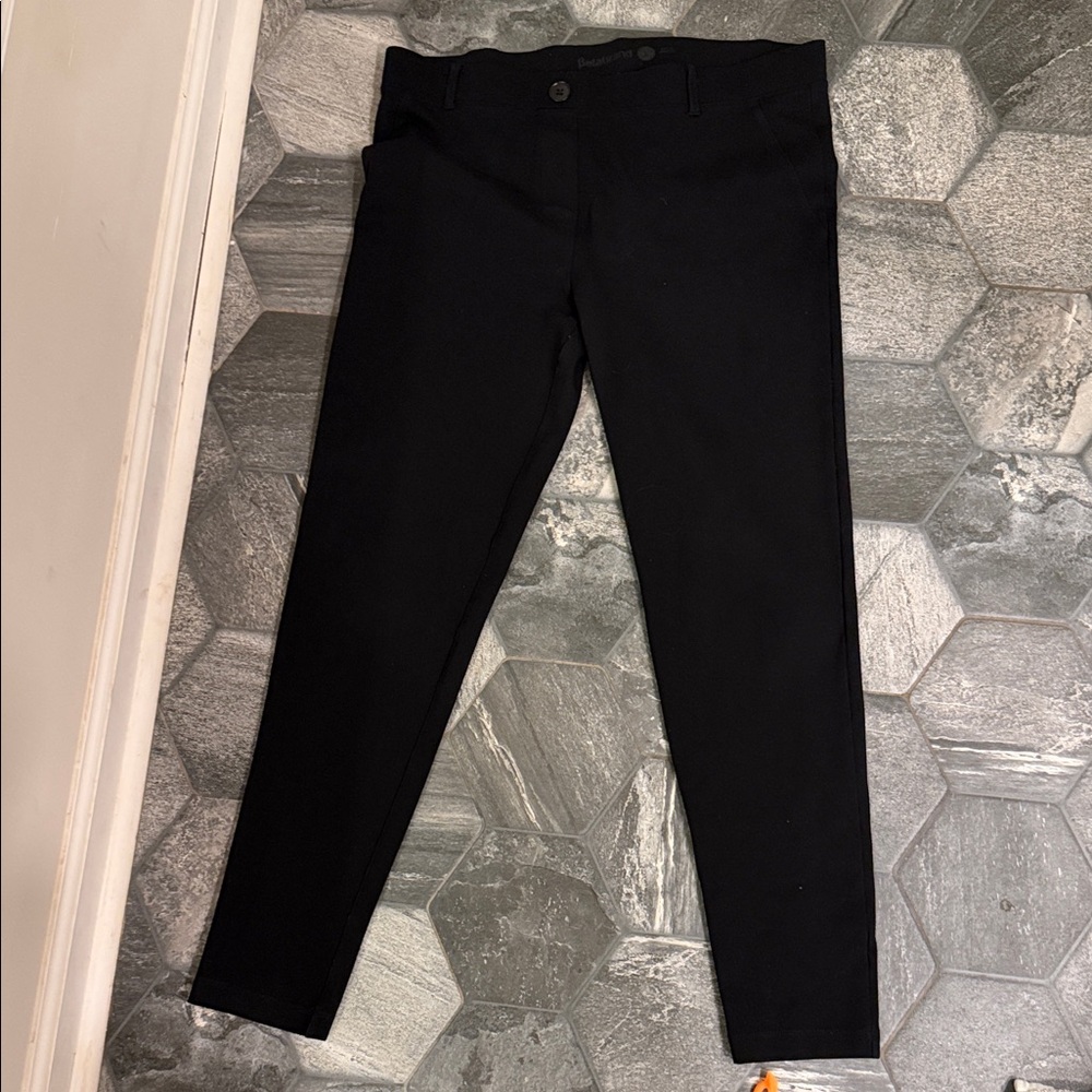 Betabrand Classic Black Skinny Leggings Large